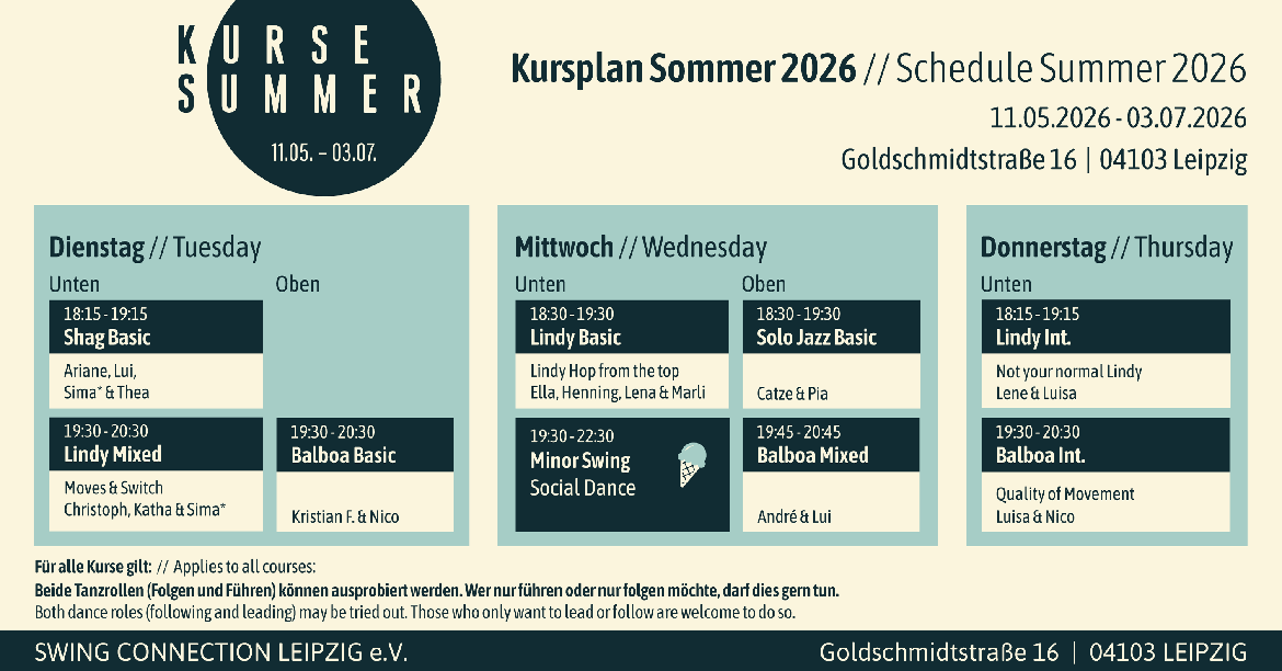 SCL Kursrunde Sommer 2026